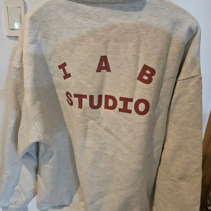[BUNJANG] IAB Studio Half Zip-Up Oatmeal Burgundy XL / IAB 스튜디오 하프집업 오트밀 버건디 xl