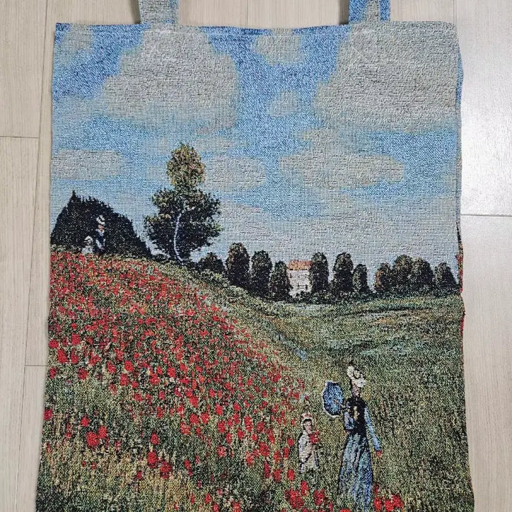 [BUNJANG] Roland Dureuil Créations Claude Monet Handmade Canvas Tote Bag / 프랑스 핸드메이드 클로드모네 그림캔버스 토트백