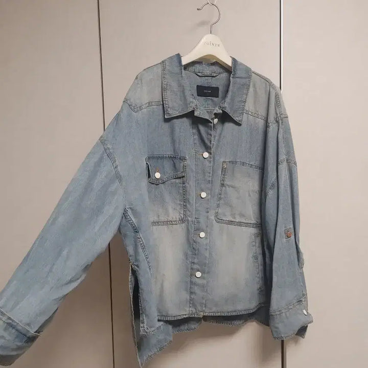 [BUNJANG] Homme System Slit Hem Denim Jacket / 헌섬 시스템 슬릿햄 데님쟈켓