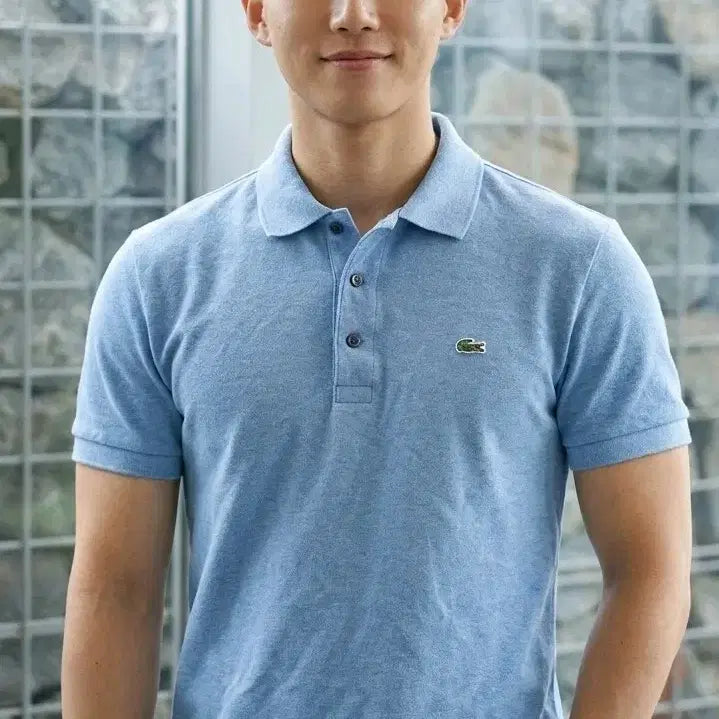 [SOLD OUT] 라코스테 블루 반팔 카라티 슬림핏L 95
