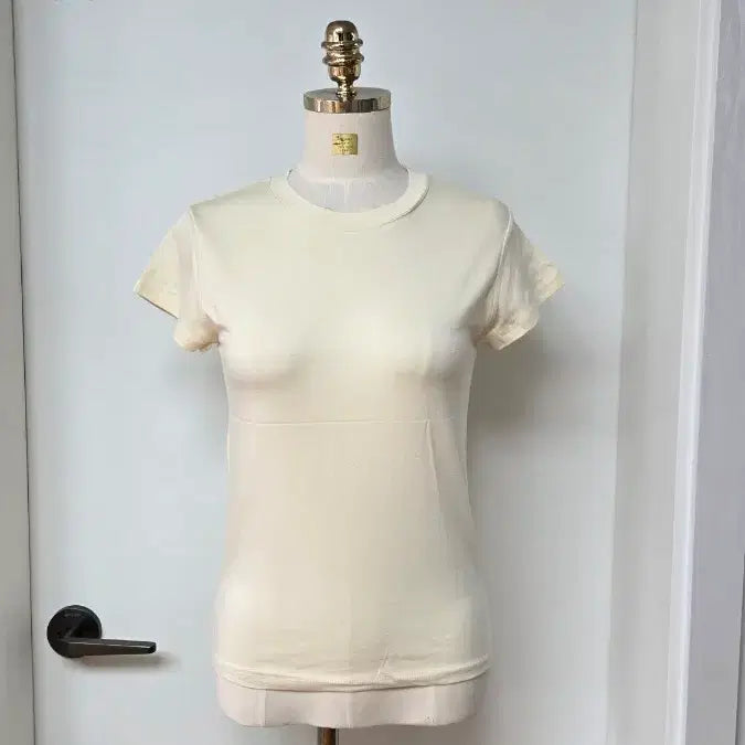 [BUNJANG] Ivory Plain Soft Short-Sleeve T-Shirt / 아이보리 무지 부들 반팔
