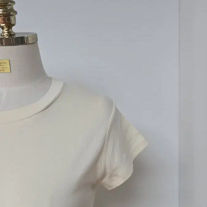 [BUNJANG] Ivory Plain Soft Short-Sleeve T-Shirt / 아이보리 무지 부들 반팔