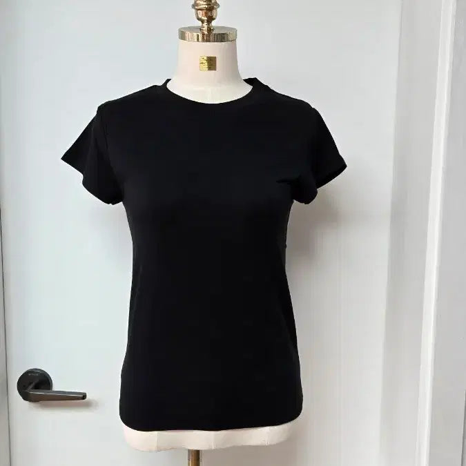 [BUNJANG] Black Plain Soft Short-Sleeve T-Shirt / 블랙 무지 부들 반팔