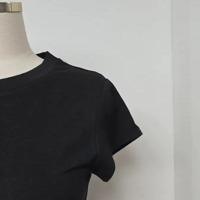 [BUNJANG] Black Plain Soft Short-Sleeve T-Shirt / 블랙 무지 부들 반팔