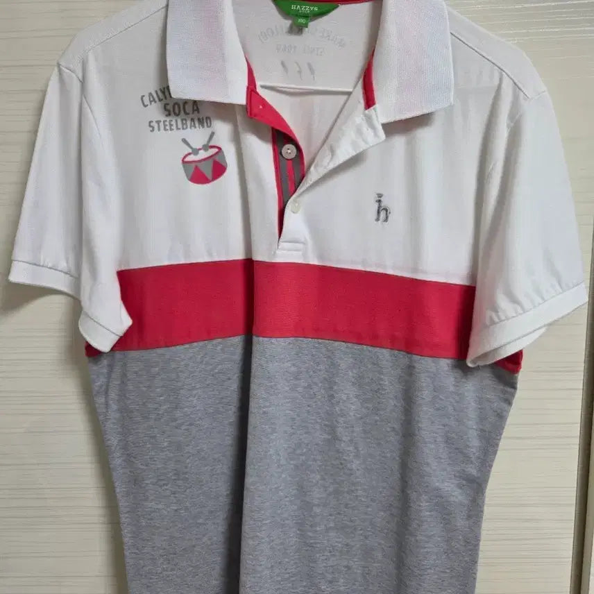 [BUNJANG] Hazzys Colorblock Polo T-Shirt / 헤지스 카라티 100
