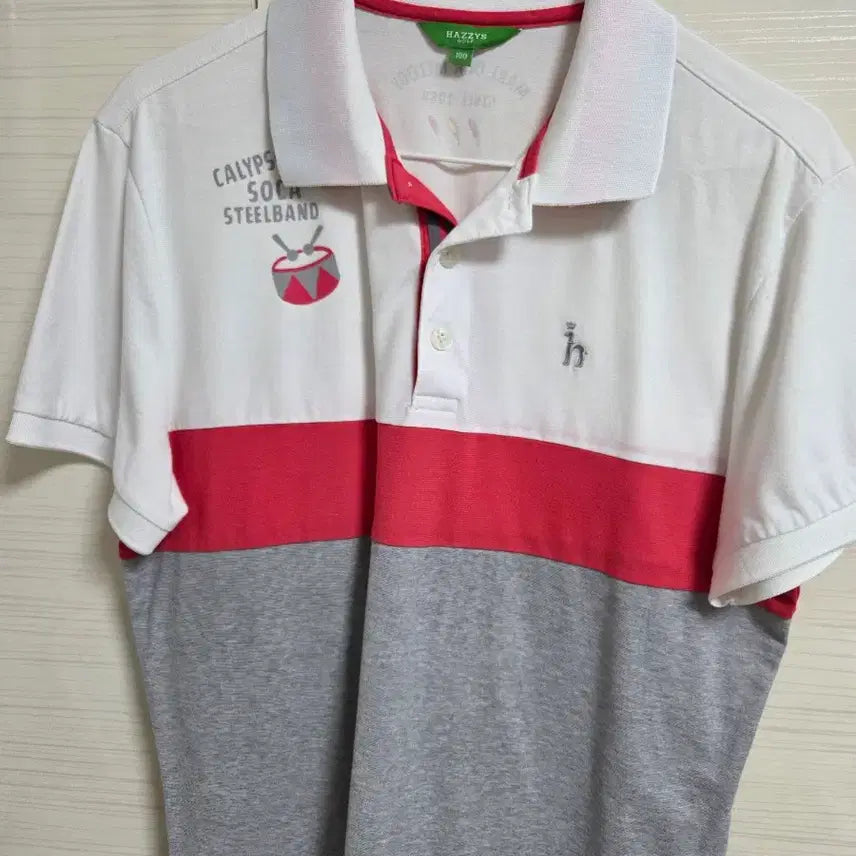 [BUNJANG] Hazzys Colorblock Polo T-Shirt / 헤지스 카라티 100