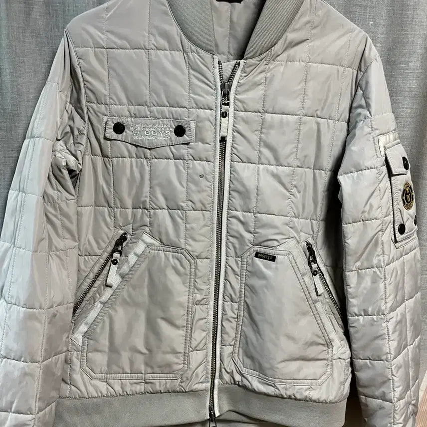 [BUNJANG] WIGGYS Quilted Jacket Light Gray L / WIGGYS 퀼팅 자켓 라이트그레이 L