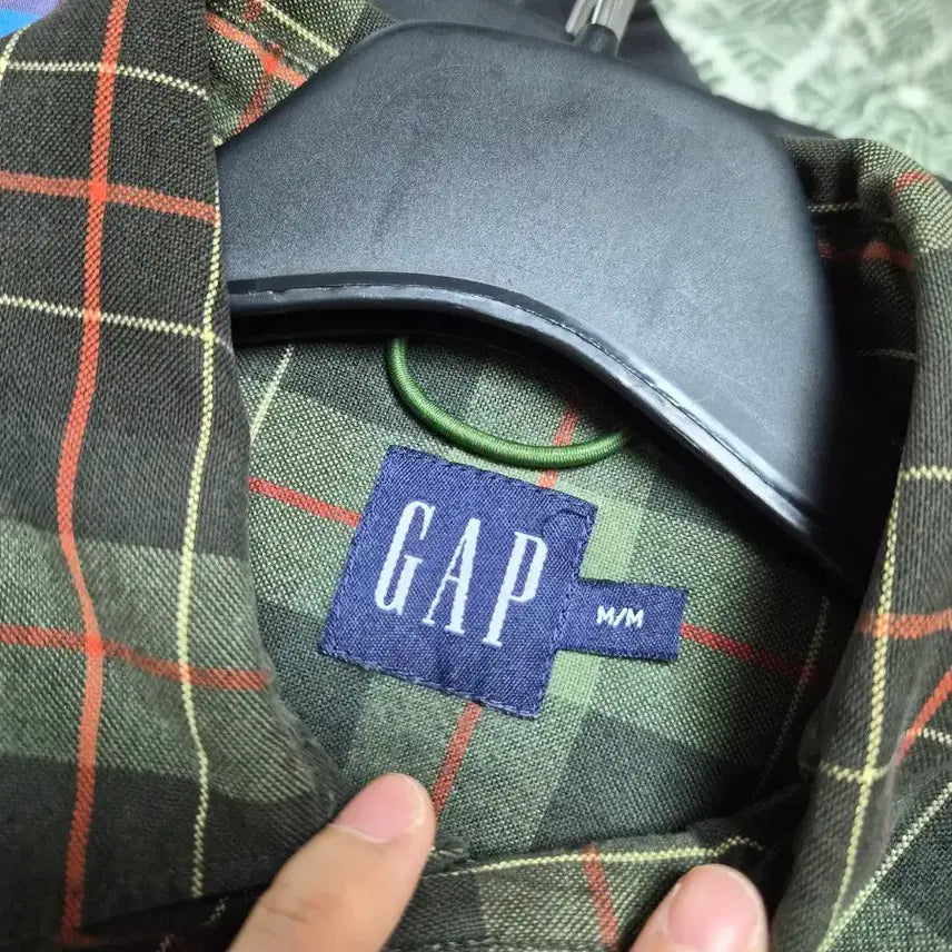 [BUNJANG] GAP Checkered Shirt - Green / GAP 체크 셔츠 M/M 그린