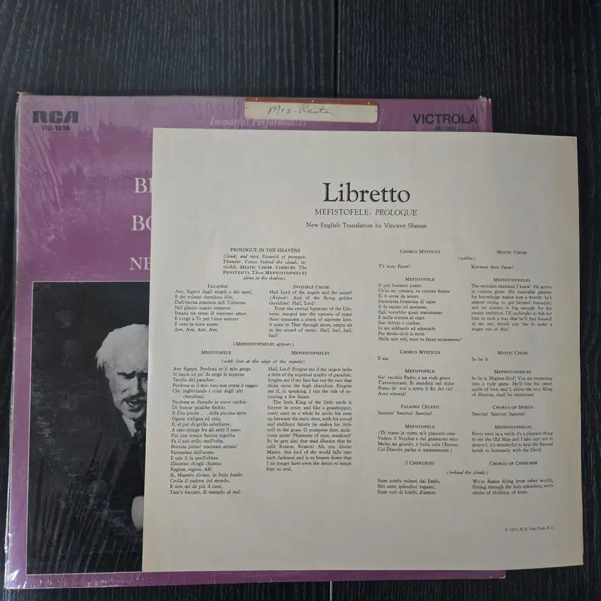 [BUNJANG] Arturo Toscanini NBC Symphony Orchestra LP Vinyl Record / Arturo Toscanini Conductor NBC Symphony