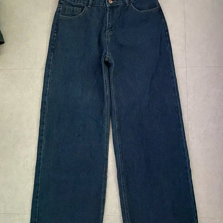 [BUNJANG] Wide Denim Jeans / 진청데님 와이드팬츠
