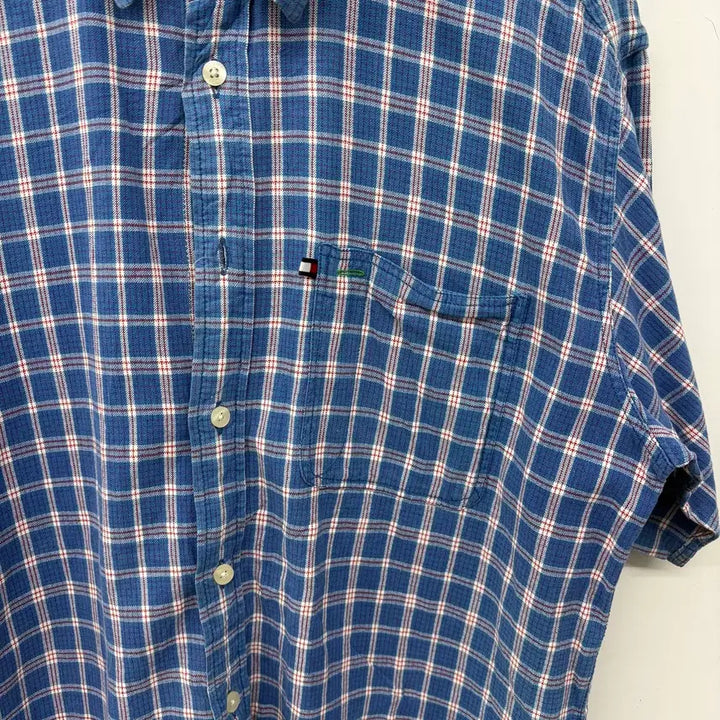 [BUNJANG] 타미진스 체크 반팔 셔츠 남성L,XL / 타미진스 체크 반팔 셔츠 남성L,XL