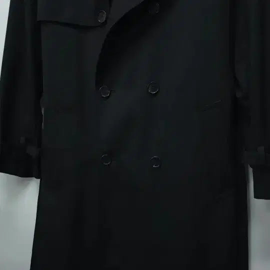 [BUNJANG] 무신사 스탠다드 울 블렌드 더블 트렌치코트 블랙 (L사이즈) / 무신사 스탠다드 울 블렌드 더블 트렌치코트 블랙 (L사이즈)