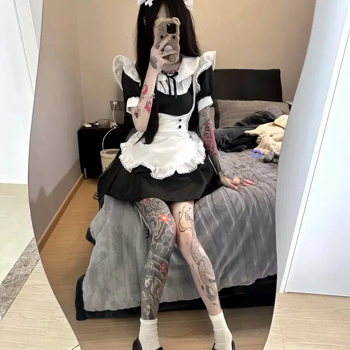 [BUNJANG] Subculture Maid Costume Set / 서브컬처 메이드복 코스프레 세트