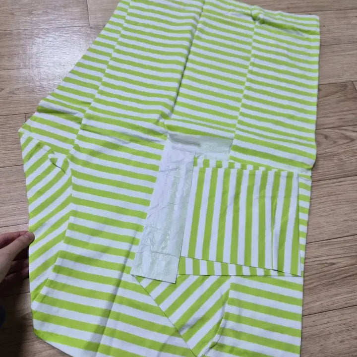 [BUNJANG] Comme des Garcons Play Stripe T-shirt XXL Lime / 새상품)꼼데가르송 플레이 스트라이프 반팔티 XXL 라임