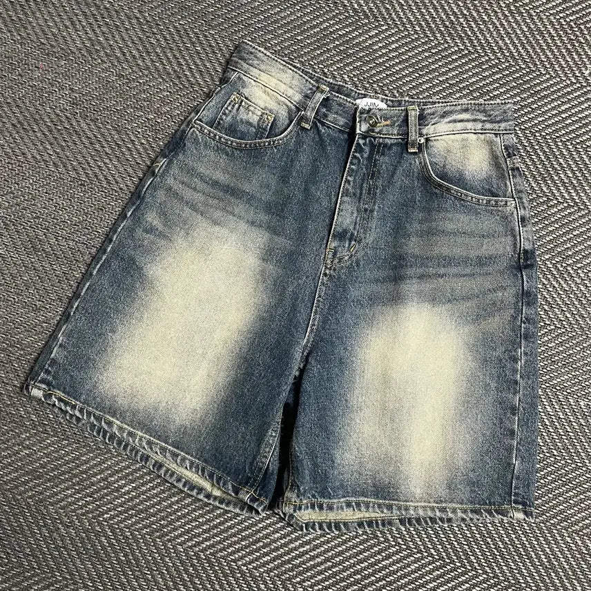 [BUNJANG] JJIM Vintage Washed Denim Bermuda Shorts / JJIM 빈티지 워싱 데님 버뮤다 팬츠y 5381