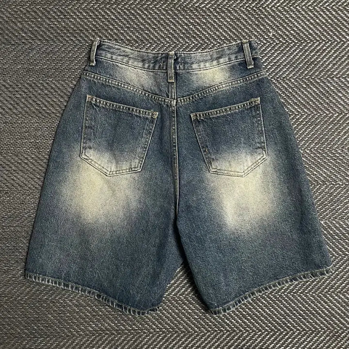 [BUNJANG] JJIM Vintage Washed Denim Bermuda Shorts / JJIM 빈티지 워싱 데님 버뮤다 팬츠y 5381