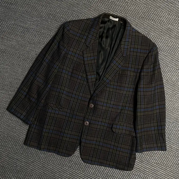 [BUNJANG] Vintage Archive Check Pattern Two-Button Blazer / 빈티지 아카이브 체크패턴 투버튼 블레이저y 5382
