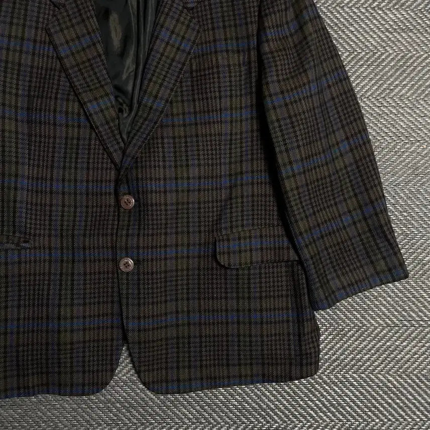 [BUNJANG] Vintage Archive Check Pattern Two-Button Blazer / 빈티지 아카이브 체크패턴 투버튼 블레이저y 5382