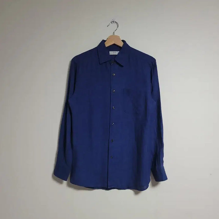 [BUNJANG] Uniqlo Blue Linen Long Sleeve Shirt / (S) UNIQLO 유니클로 블루 긴팔 마 셔츠 남방