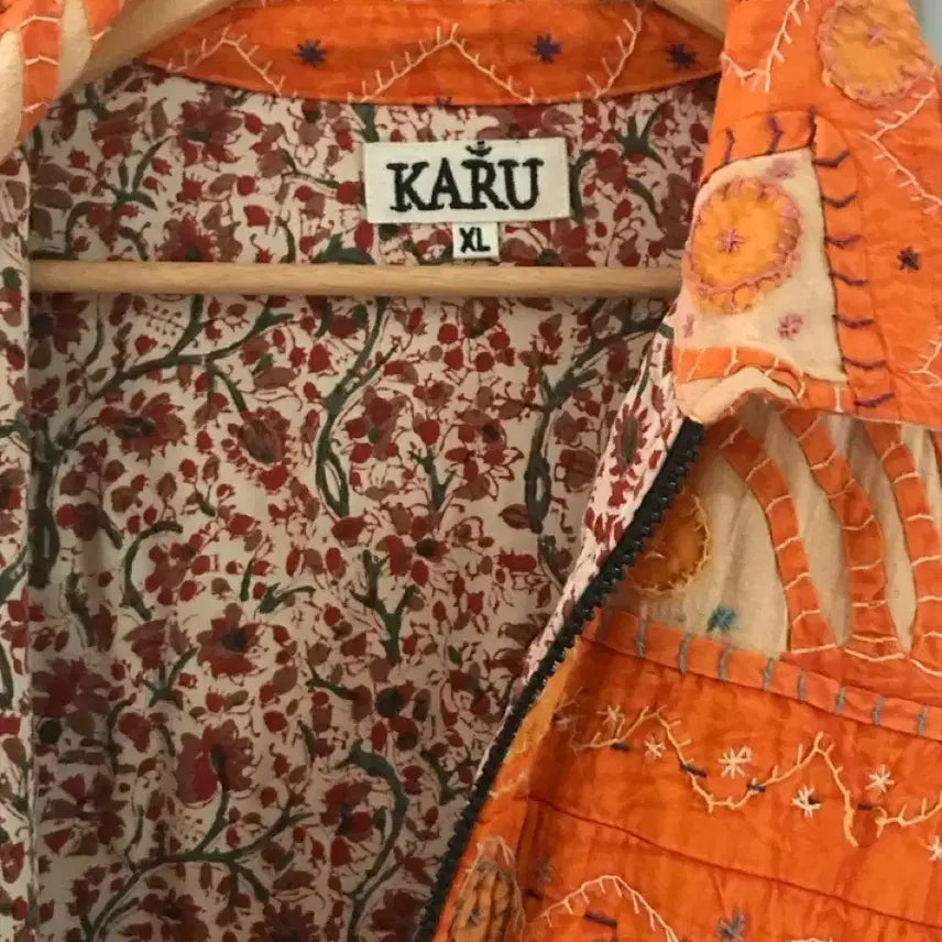 [BUNJANG] Karu Research Vintage Sashiko Patchwork Jacket / 카틱 리서치 빈티지 사시코 패치워크 자켓