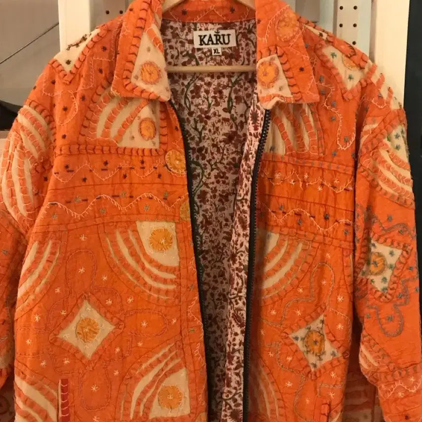 [BUNJANG] Karu Research Vintage Sashiko Patchwork Jacket / 카틱 리서치 빈티지 사시코 패치워크 자켓