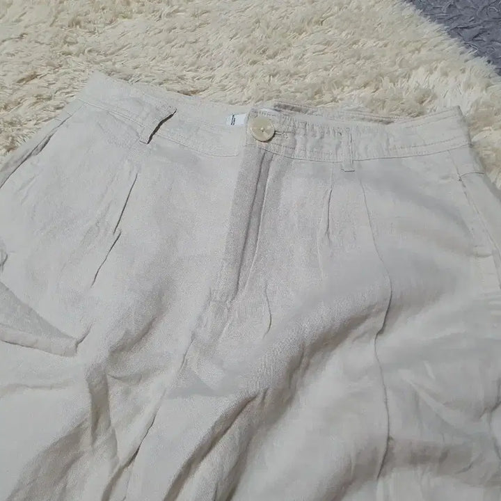 [BUNJANG] Beige Linen Set - Short-Sleeve Jacket &amp; Wide Pants / 깔끔한 베이지 색상의 린넨 소재 셋업이에요 일괄가격 상의는 반팔 자켓