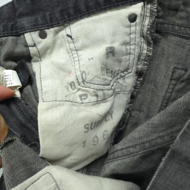 [BUNJANG] Denim &amp; Supply Ralph Lauren Black Washed Denim Vintage Straight Pants / 데님앤서플라이 랄프로렌 블랙 워싱 데님 빈티지 스트레이트 팬츠
