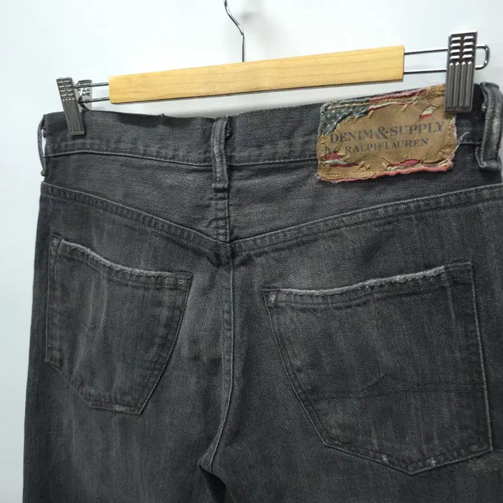 [BUNJANG] Denim &amp; Supply Ralph Lauren Black Washed Denim Vintage Straight Pants / 데님앤서플라이 랄프로렌 블랙 워싱 데님 빈티지 스트레이트 팬츠