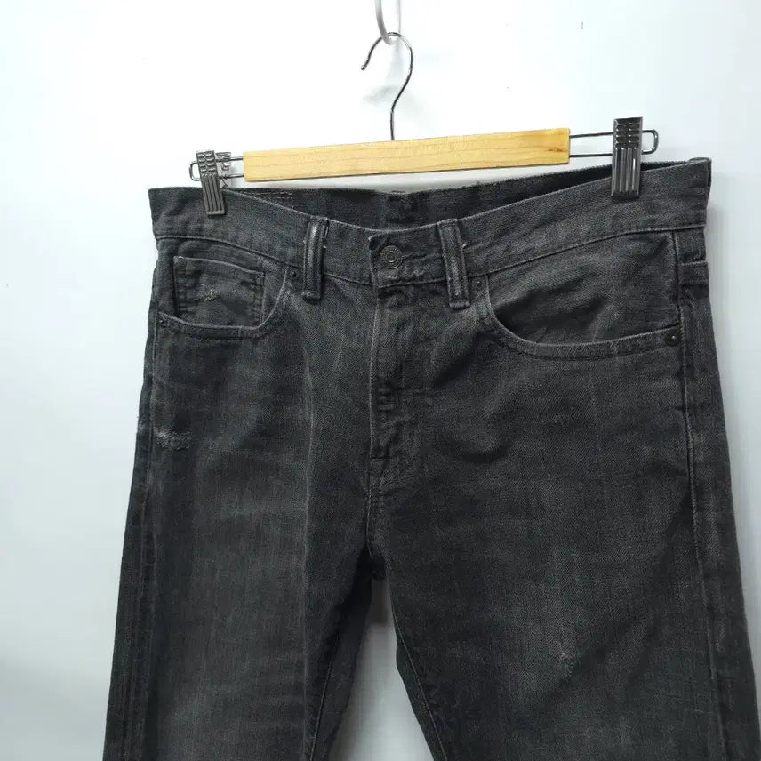 [BUNJANG] Denim &amp; Supply Ralph Lauren Black Washed Denim Vintage Straight Pants / 데님앤서플라이 랄프로렌 블랙 워싱 데님 빈티지 스트레이트 팬츠