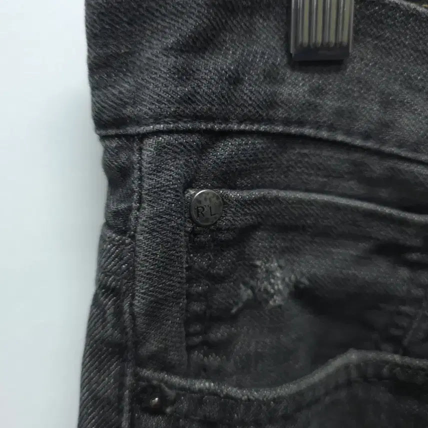[BUNJANG] Denim &amp; Supply Ralph Lauren Black Washed Denim Vintage Straight Pants / 데님앤서플라이 랄프로렌 블랙 워싱 데님 빈티지 스트레이트 팬츠