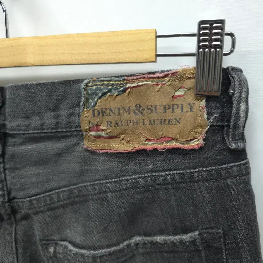 [BUNJANG] Denim &amp; Supply Ralph Lauren Black Washed Denim Vintage Straight Pants / 데님앤서플라이 랄프로렌 블랙 워싱 데님 빈티지 스트레이트 팬츠