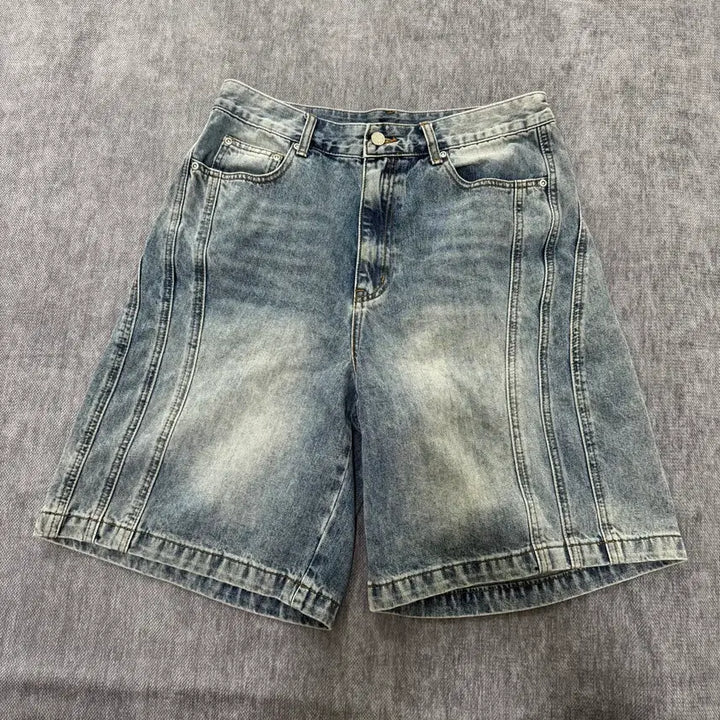 [BUNJANG] L Intempo Mood Bermuda Denim Pants / L 인템포무드 버뮤다 데님 팬츠