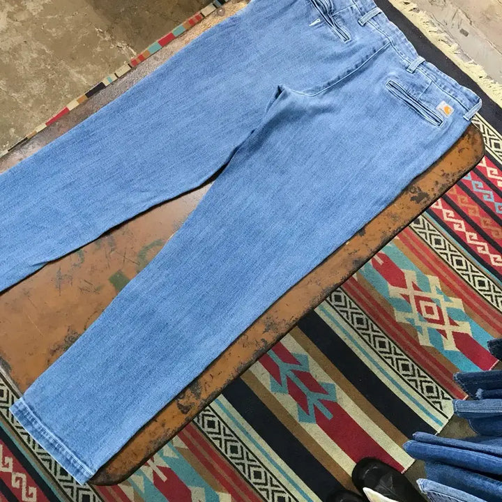 [BUNJANG] Carhartt Denim Trouser Jeans - Mid Wash - 38 Waist / 칼하트 중청 트라우저 데님 팬츠 청바지 허리 38 빅사이즈
