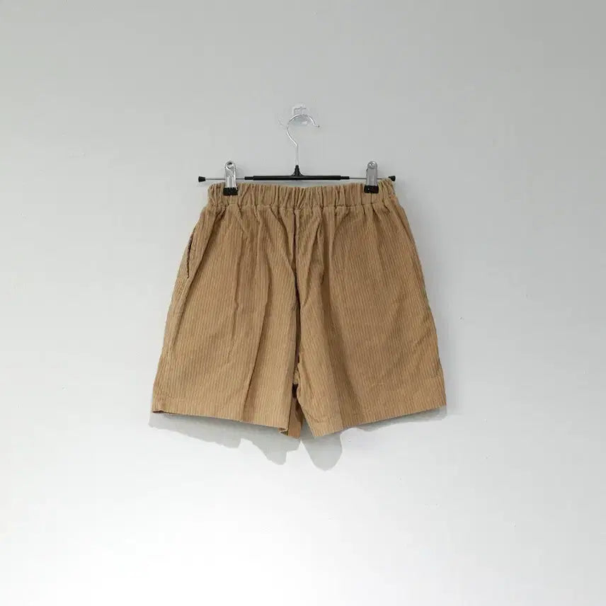 [BUNJANG] Banding Beige Ribbed Short Pants / 밴딩 베이지 골지 반바지 숏 팬츠