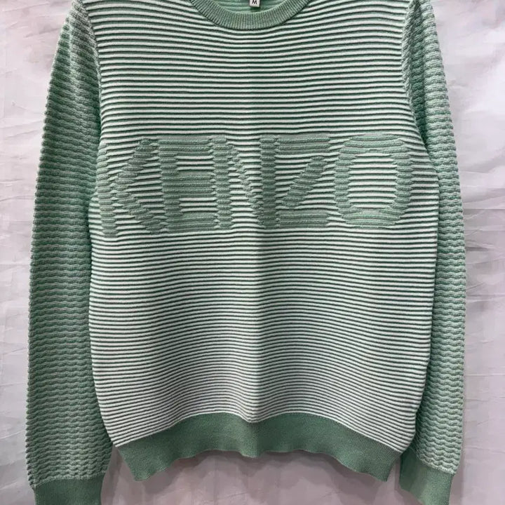 [BUNJANG] Kenzo Mint Striped Knit Sweater / 겐조 민트 스트라이프 니트M/55~66사이즈(정품)