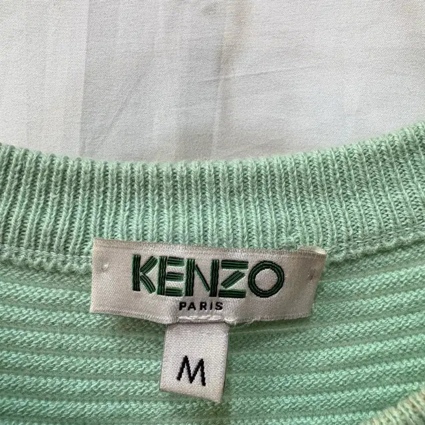 [BUNJANG] Kenzo Mint Striped Knit Sweater / 겐조 민트 스트라이프 니트M/55~66사이즈(정품)