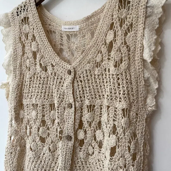 [BUNJANG] YOYIBABY Crochet Lace Cardigan / YOYIBABY 크로셰 레이스 가디건