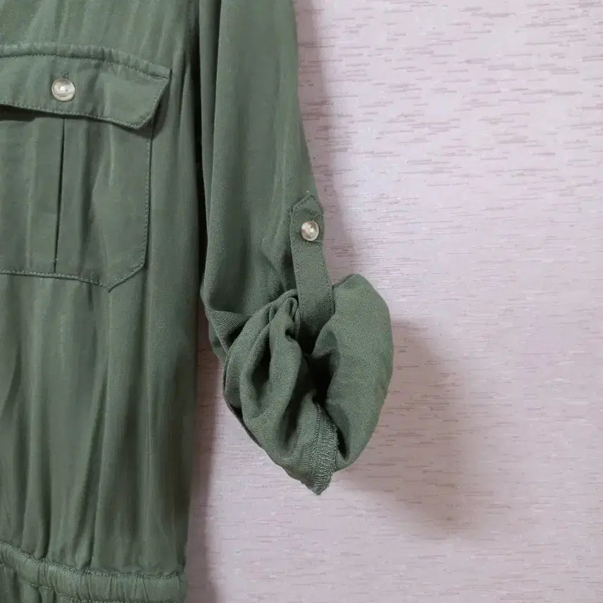 [BUNJANG] American Eagle Outfitters Khaki Waist Band Dress / B4-28/아메리칸이글아웃피터스 허리밴딩 카키 원피스 새제품 여성