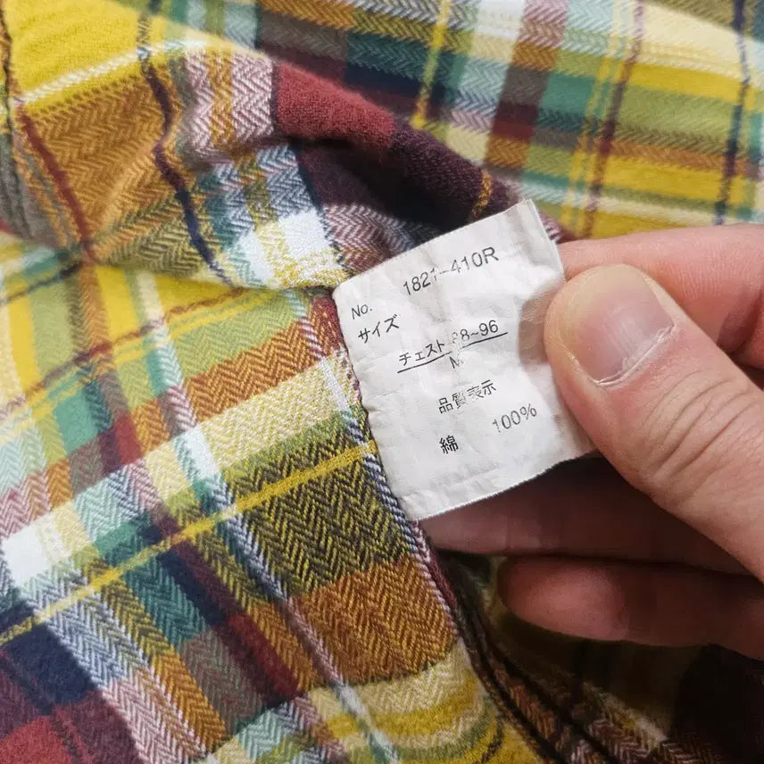 [BUNJANG] Oil Cake in Japan Western Checkered Shirt / Oil Cake in Japan 빈티지 웨스턴 체크 배색 셔츠 M