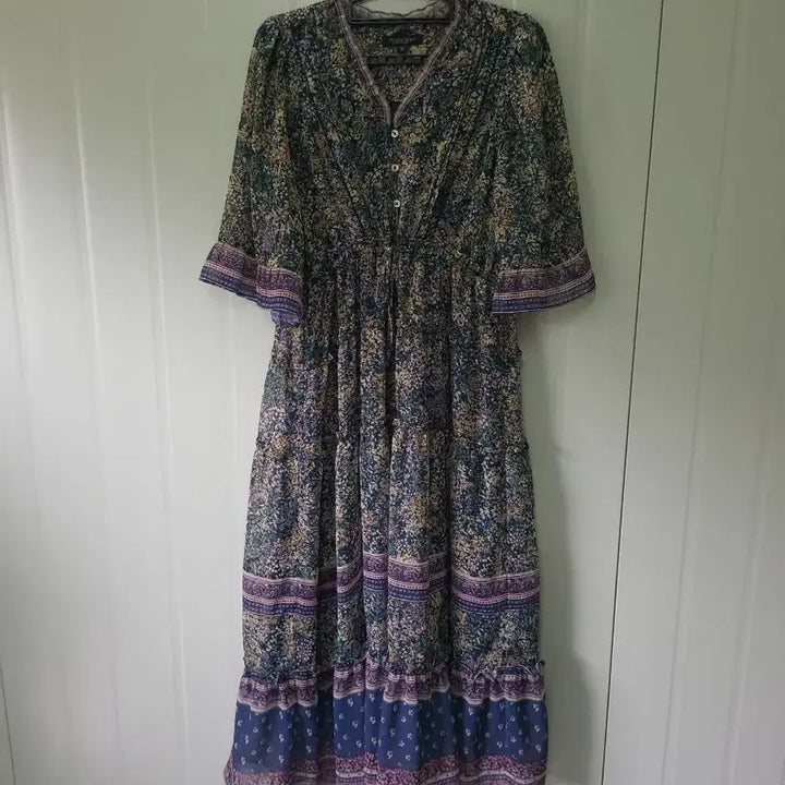 [SOLD OUT] 써스데이아일랜드 보더믹스 맥시 원피스 M