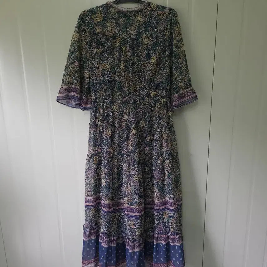 [SOLD OUT] 써스데이아일랜드 보더믹스 맥시 원피스 M