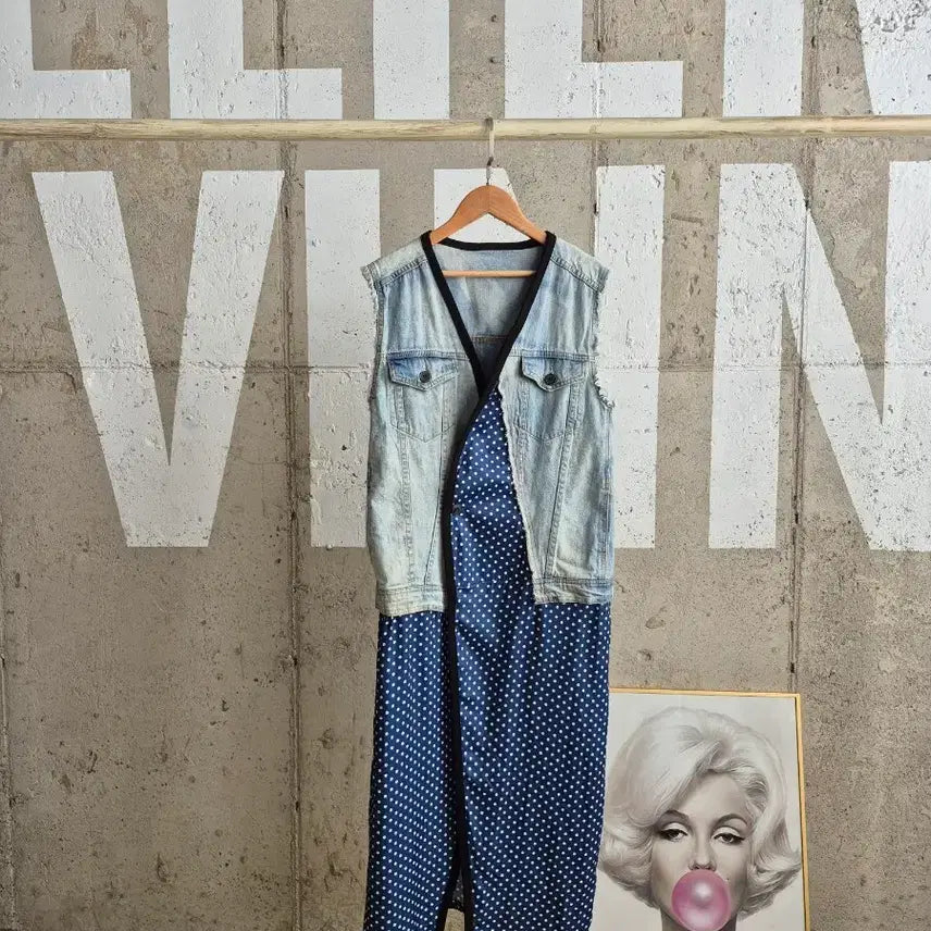 [BUNJANG] Denim Long Vest / 데님 롱베스트
