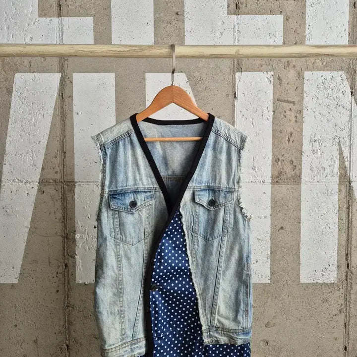 [BUNJANG] Denim Long Vest / 데님 롱베스트