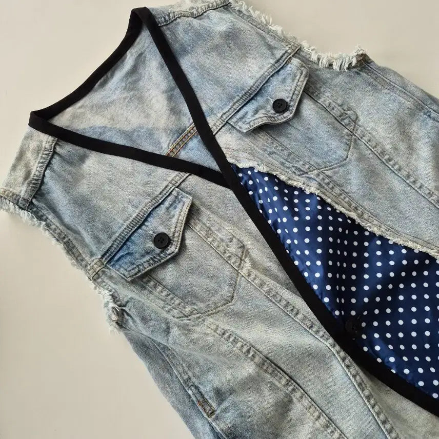 [BUNJANG] Denim Long Vest / 데님 롱베스트