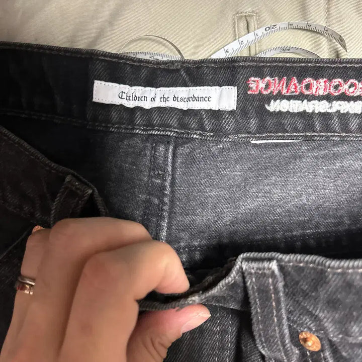 [BUNJANG] Children of the Discotheque 22 Patch Embroidered Black Denim Pants / 칠드런오브더 디스코댄스 22패치 자수 흑청 데님 1