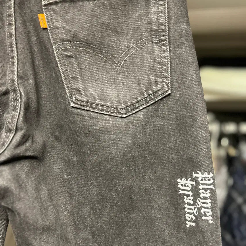 [BUNJANG] Children of the Discotheque 22 Patch Embroidered Black Denim Pants / 칠드런오브더 디스코댄스 22패치 자수 흑청 데님 1