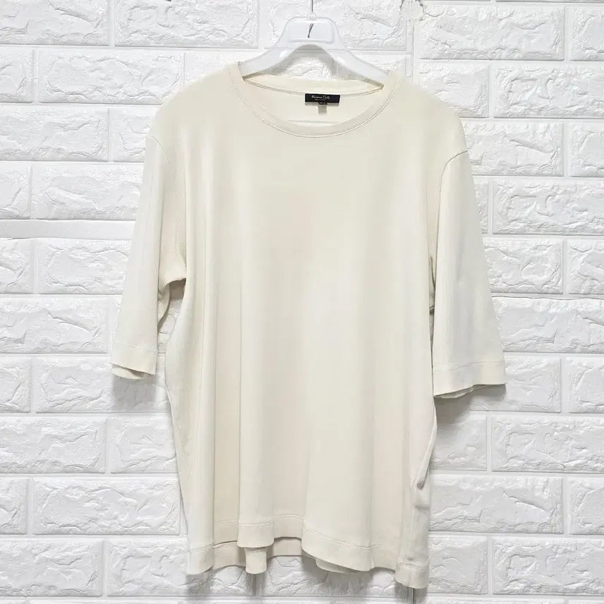 [BUNJANG] Massimo Dutti Ivory Short Sleeve T-Shirt / XL 마시모두띠 아이보리 반팔 C979