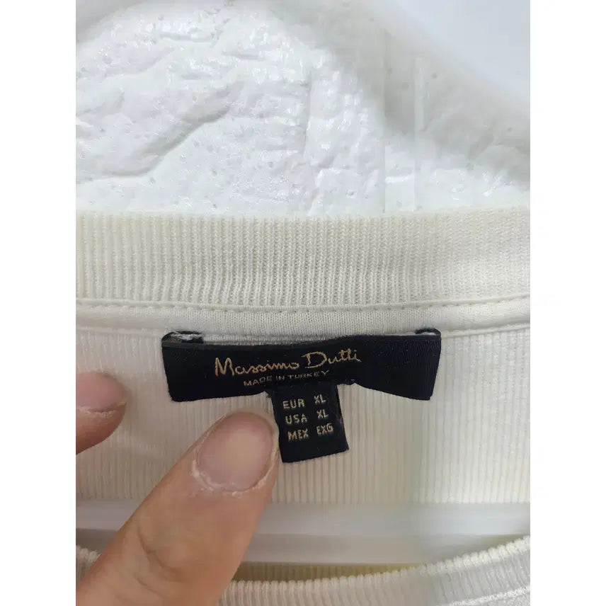 [BUNJANG] Massimo Dutti Ivory Short Sleeve T-Shirt / XL 마시모두띠 아이보리 반팔 C979