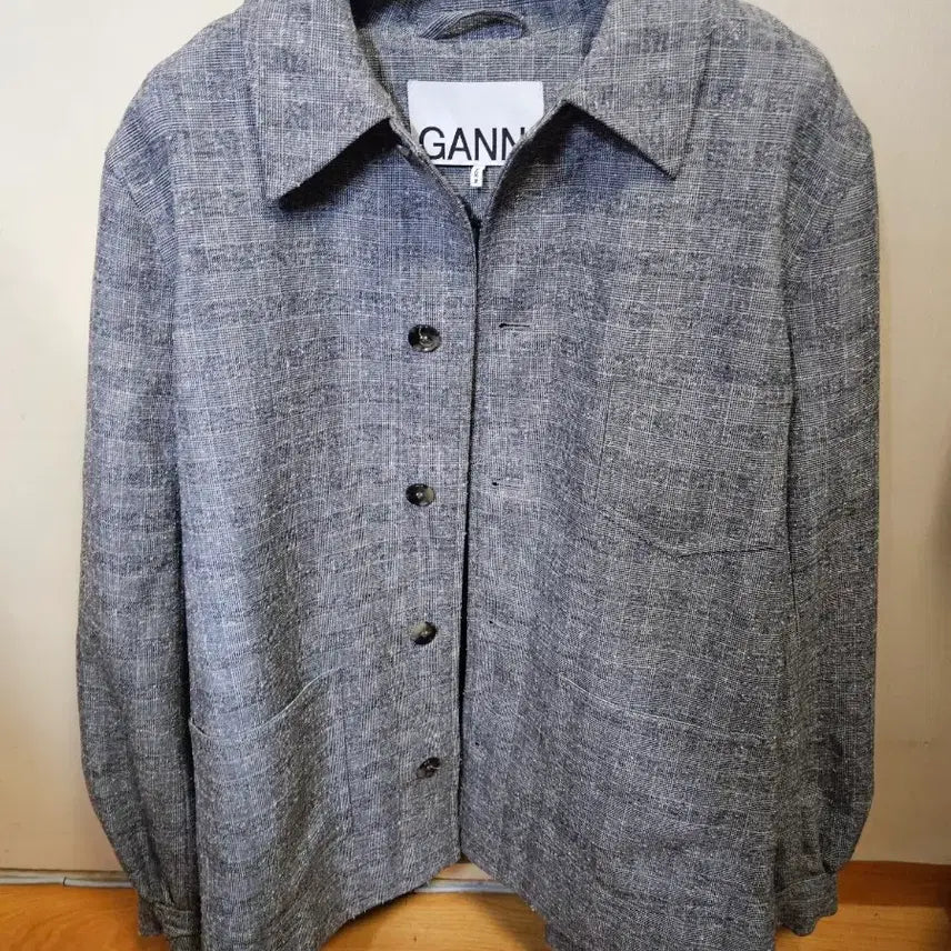 [BUNJANG] GANNI Tweed Wool Jacket / 55) 가니 GANNI 트위드 울 자켓