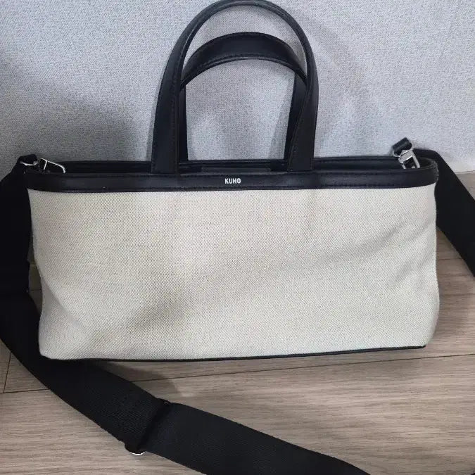 [BUNJANG] KUHO Ivory Tote/Shoulder Bag / 구호 KUHO 아이보리 토트백 숄더백